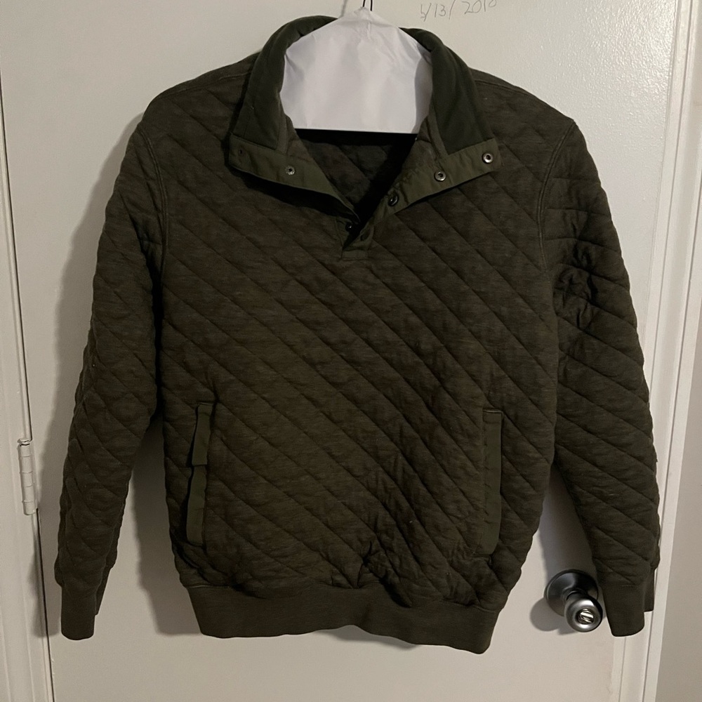 Red Head Button sweater.